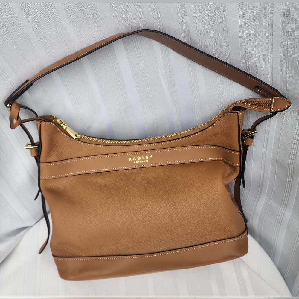 Radley London Tan Shoulder Bag with Gold Hardware